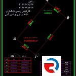 نقشه utm دوخطی ثبت و شهرداری در منطقه 22 تهران